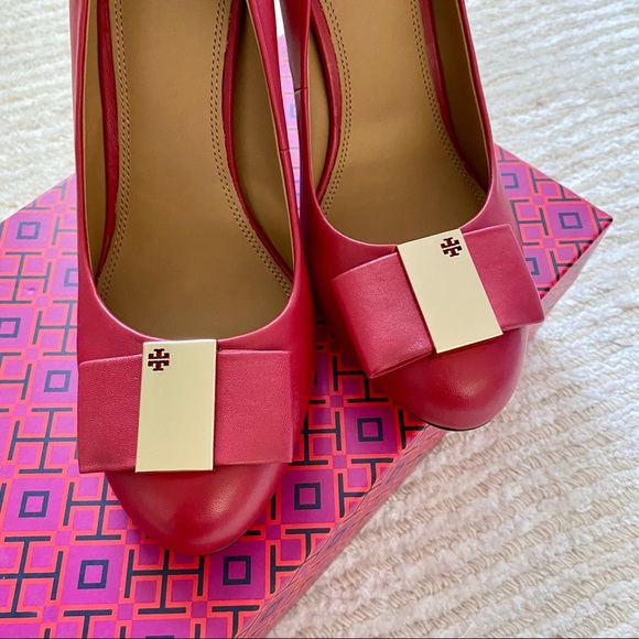 NWT Tory Burch Chase pink leather pumps - Picture 10 of 14